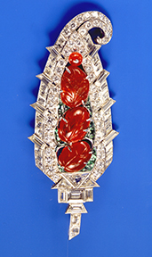 Mauboussin Art Deco Sarpeh brooch