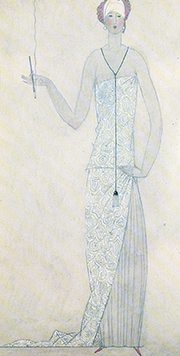 Woman with sautoir