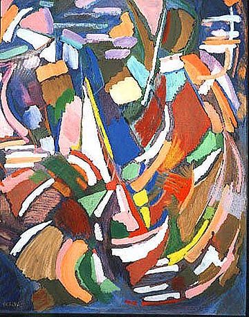 Andre Lanskoy Abstract Gouache