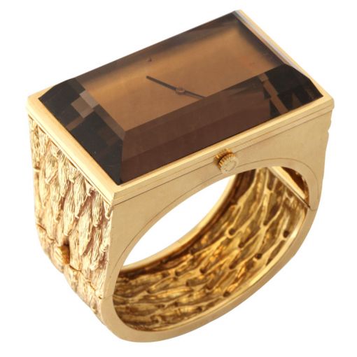 Longines Citrine and 18k Gold Bracelet Watch
