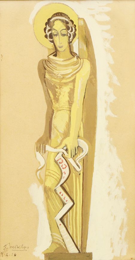 Gustav Miklos Study for an Angel