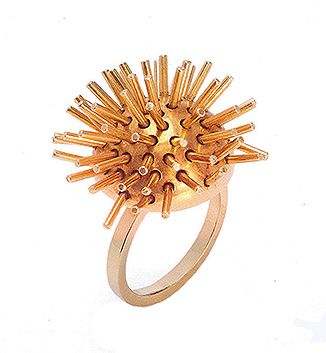 Pol Bury Kinetic Ring in 18K Gold