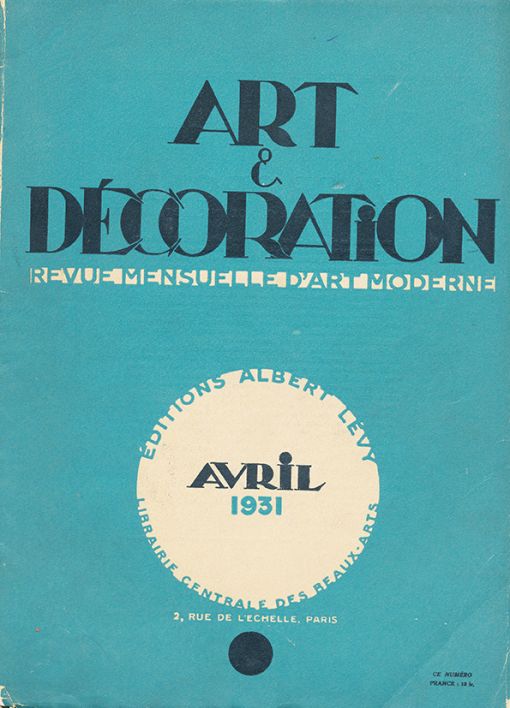 Art & Decoration  Avril 1931