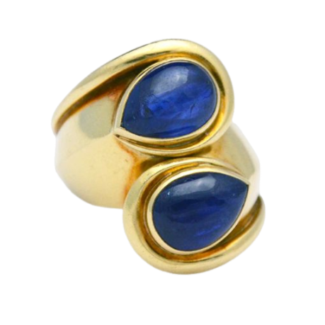 Suzanne Belperron Vintage Gold and Sapphire Ring