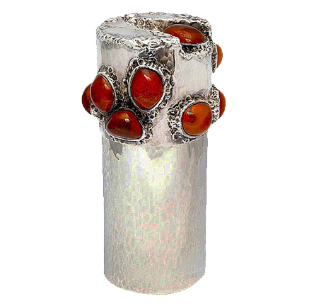 Silver and Amber Canister