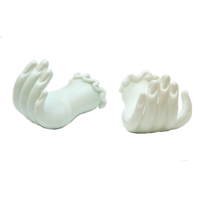 Bianconi Murano White Glass Hands