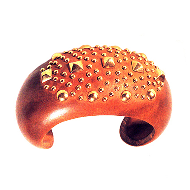 René Boivin Wood and Gold Bracelet