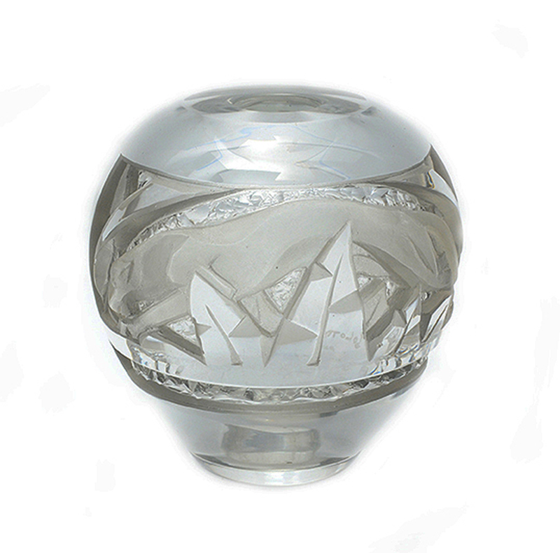 Colotte Art Deco Panther Glass Vase