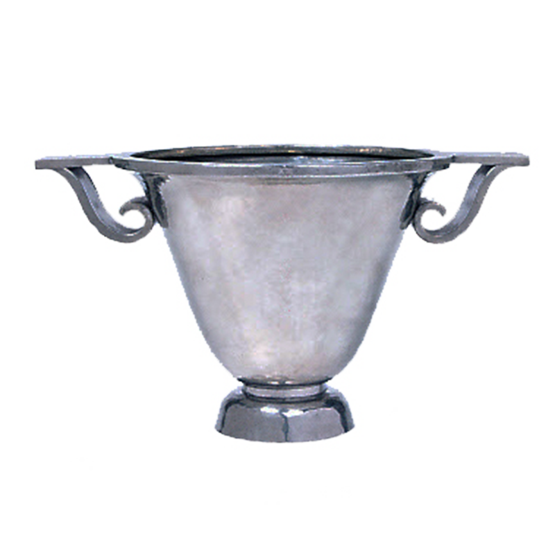 Daurat French Art Deco Hammered Pewter Vase