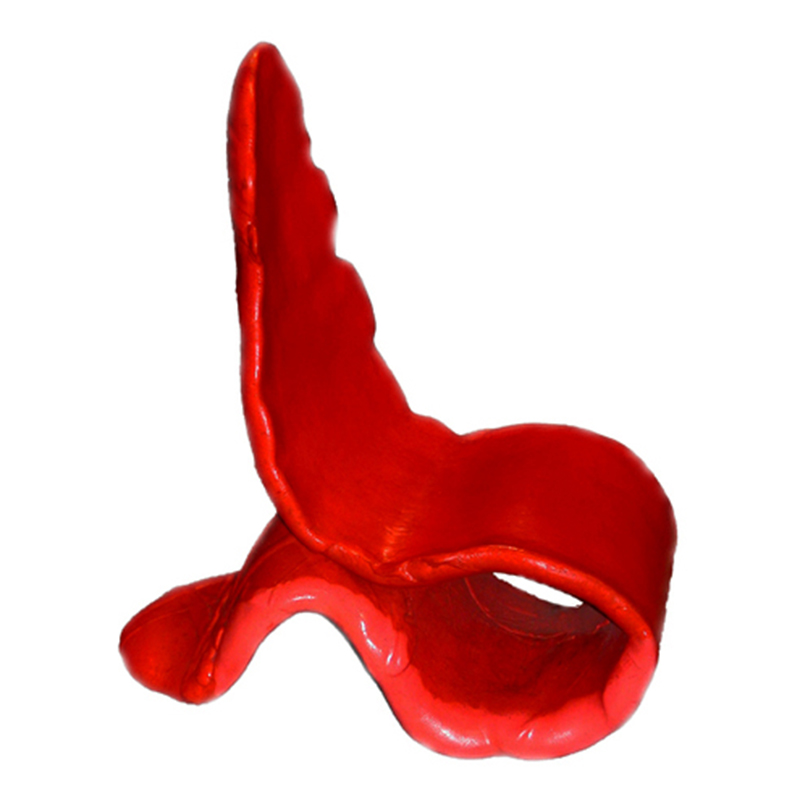 Louis Durot Langue Assis Red Polyurethane French 1960's