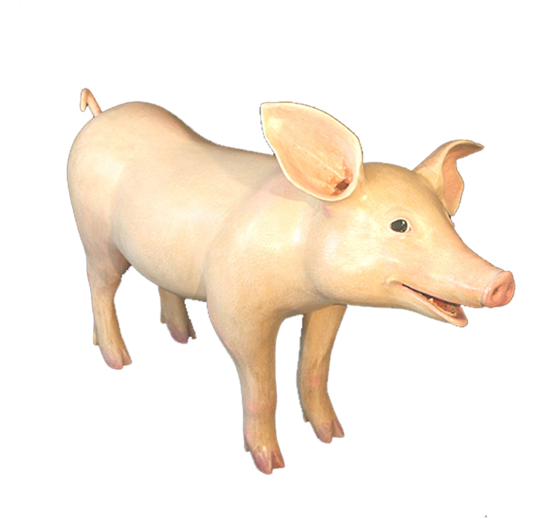 Laughing Pig Sculpture