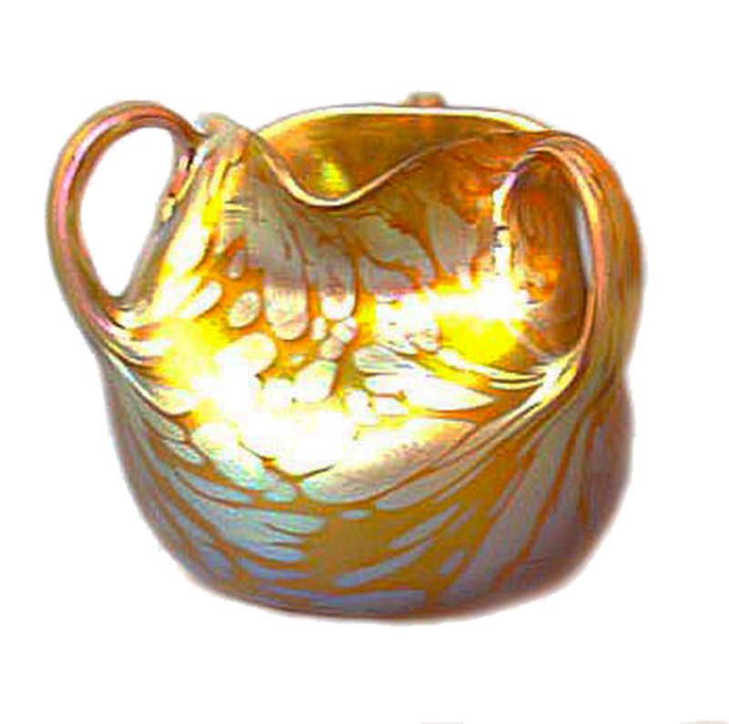 Loetz, Austria Art Nouveau Vase with Pulled Handles