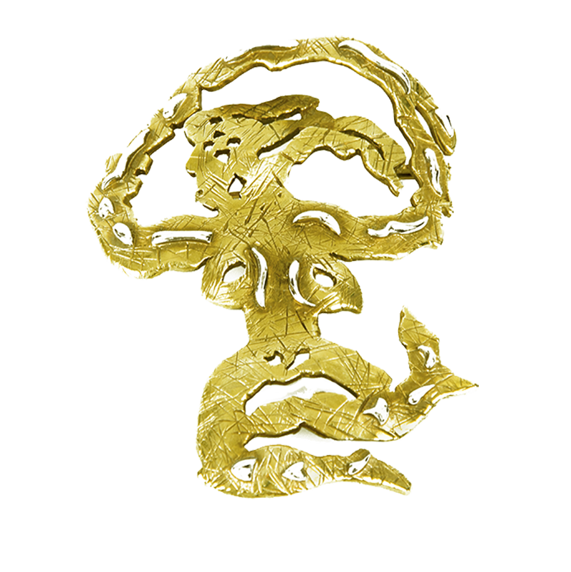 Jean Lurcat 18k Gold Surrealist Brooch
