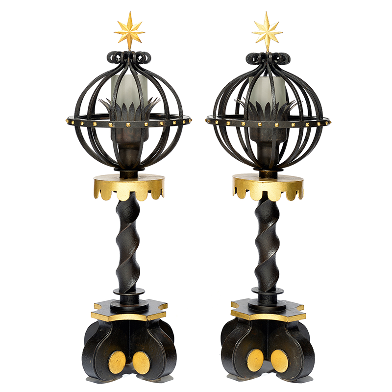 Gilbert Poillerat Table Lamps