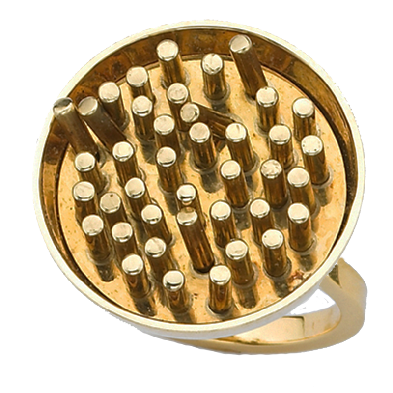 Pol Bury 18k Gold Kinetic Ring