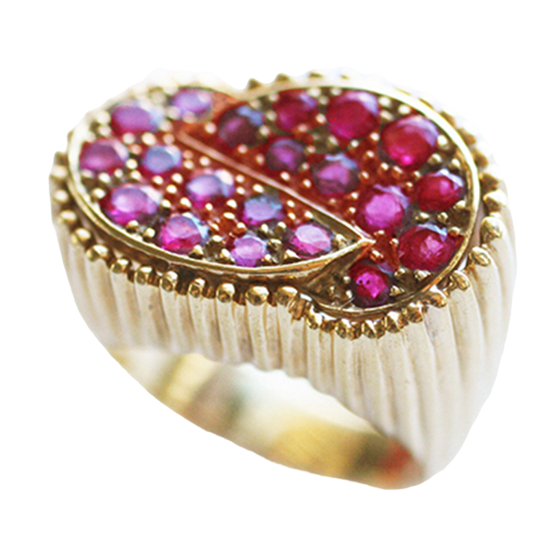 Vintage Ruser Gold and Ruby Ring*