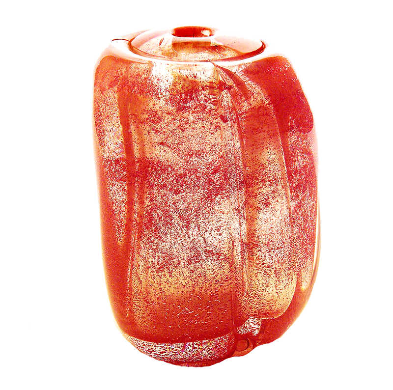 André Thuret Vase with Red Inclusions