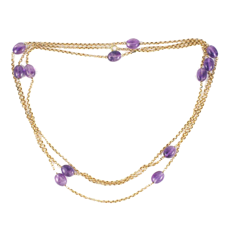 Vintage Victorian Gold and Amethyst Chain