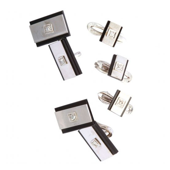 Vintage Art Deco Cufflink and Stud Set