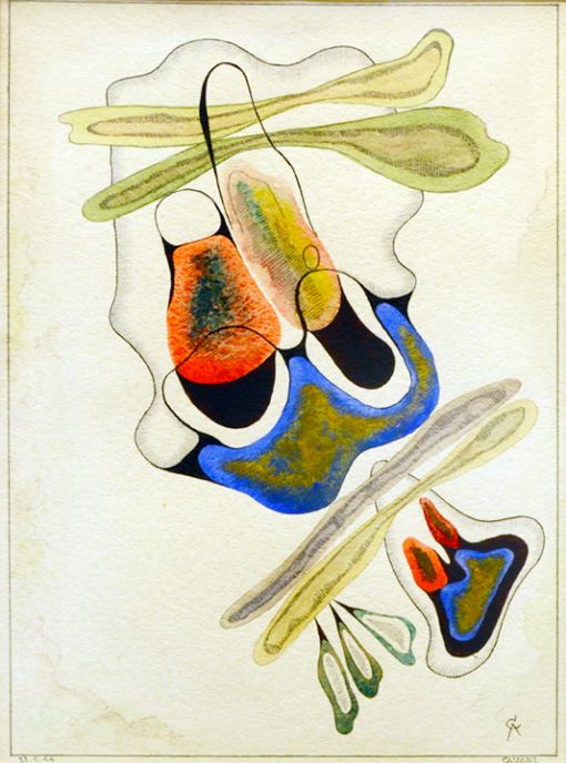 Rolf Cavael Abstract Gouache
