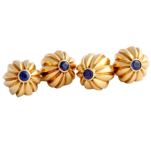 Cartier, London "Pasha" Vintage 18k Gold Cufflinks