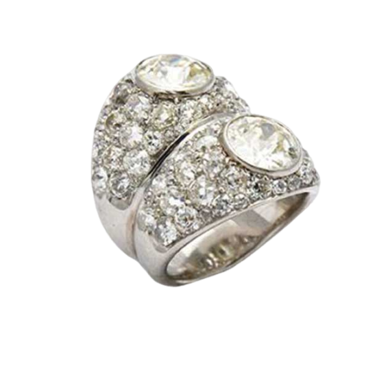 Suzanne Belperron Double Diamond Ring