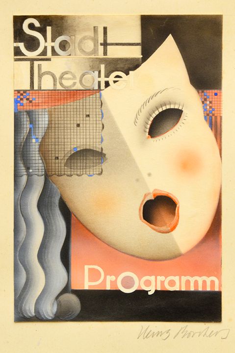 Heinz Brocher Bauhaus Stadt Theater Program Maquette