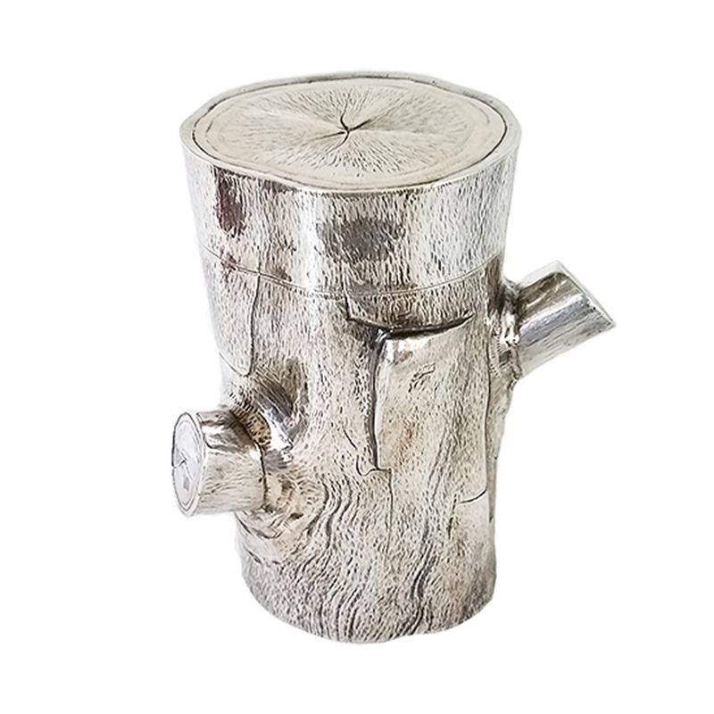 Cartier Sterling Tree Trunk Ornament and Flower Holder