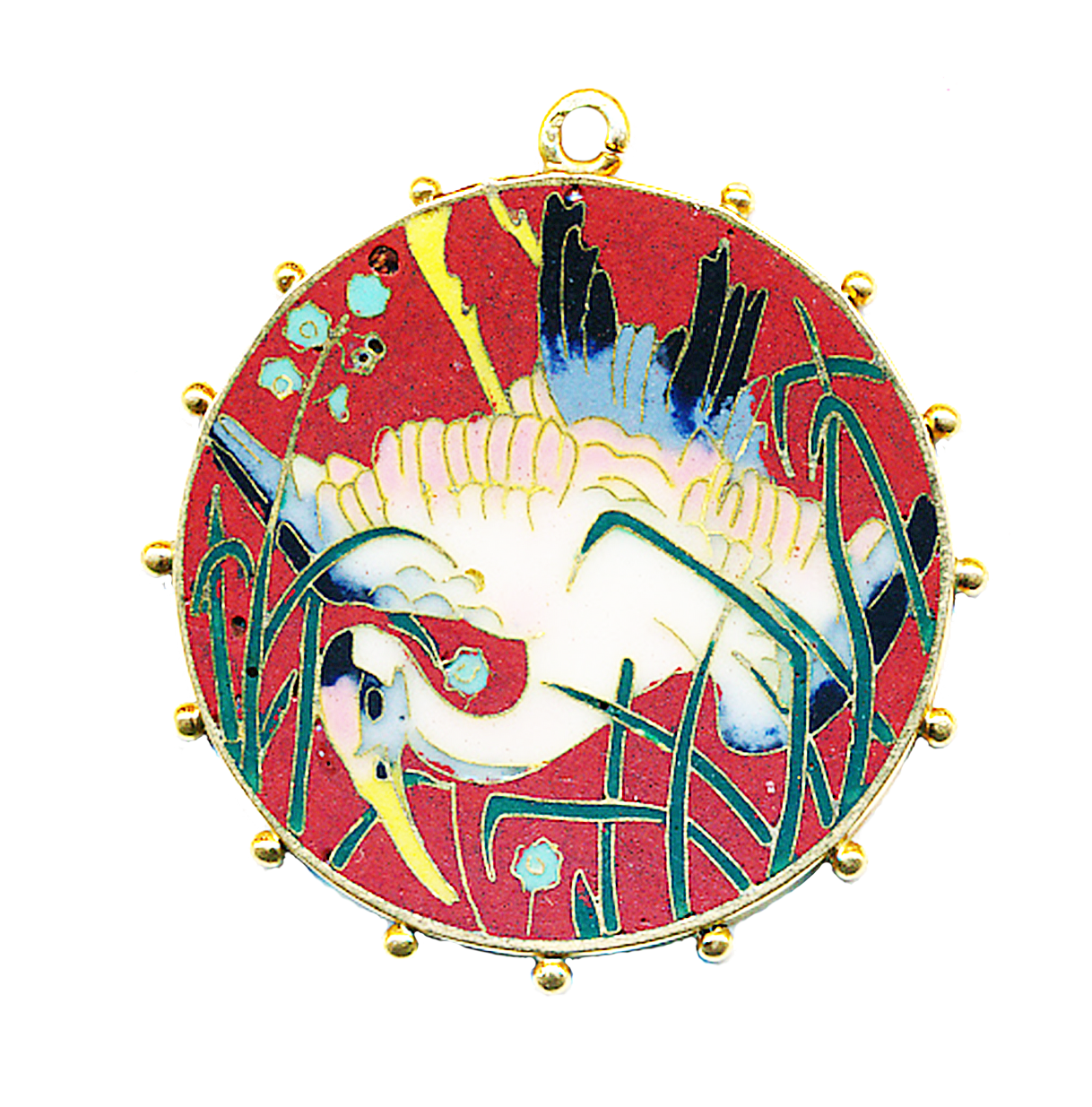 Falize Cloisonne and Gold Pendant 19th Century