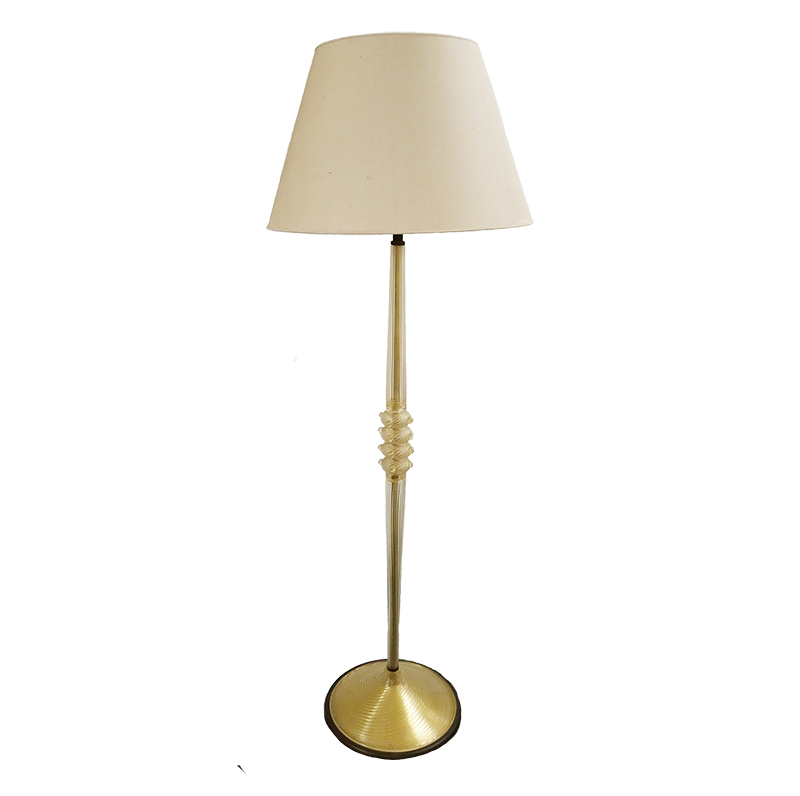 Seguso & Veronese Murano Glass Floor Lamp C 1930's