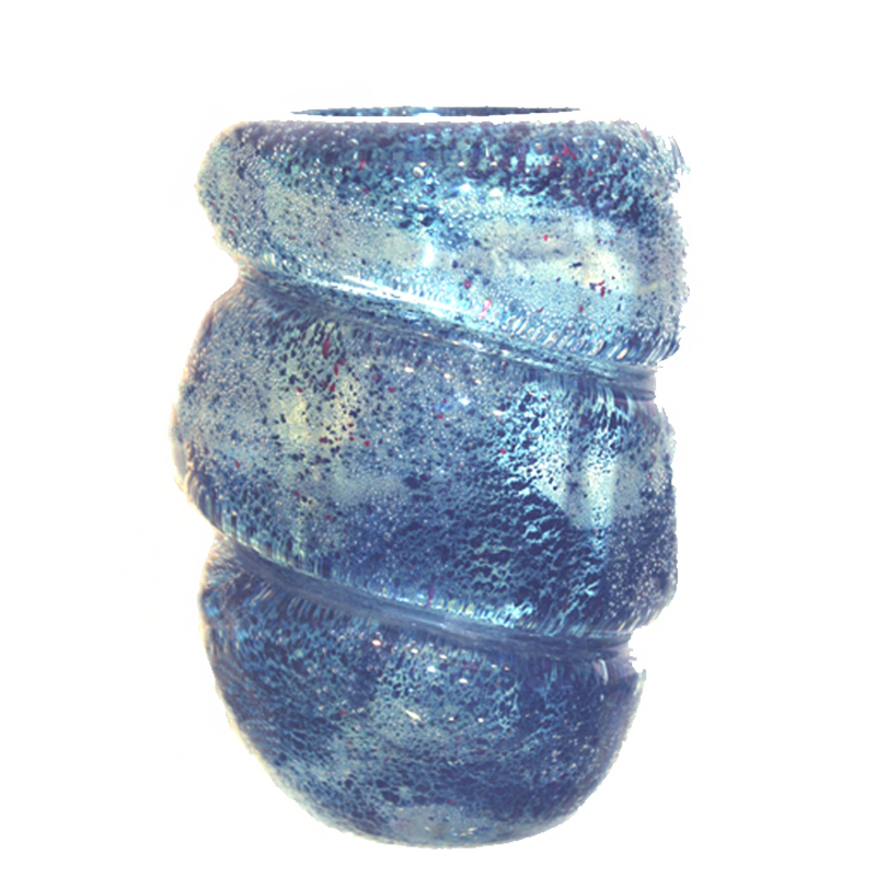 Andre Thuret Twisted Blue Glass Vase