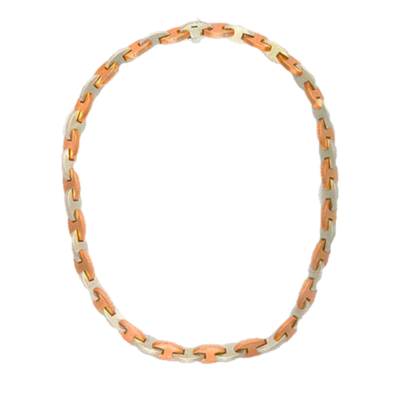 Hermes Two Color Gold Necklace