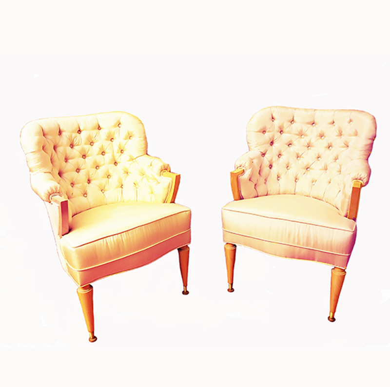 Pair of French Art Deco Chairs in Sycamore