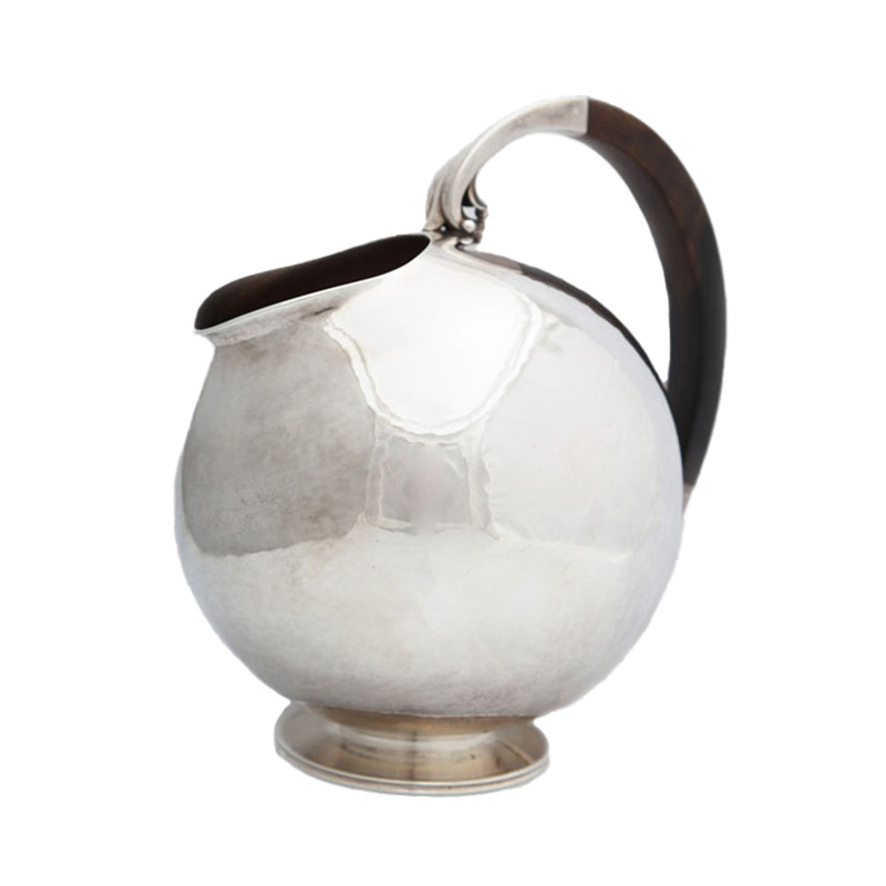 Evald Nielsen Sterling and Ebony Pitcher