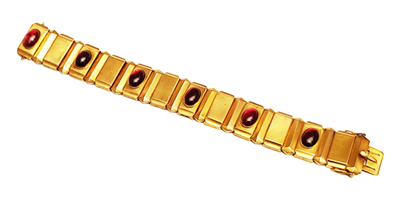 Victorian 18k Gold and Garnet Bracelet