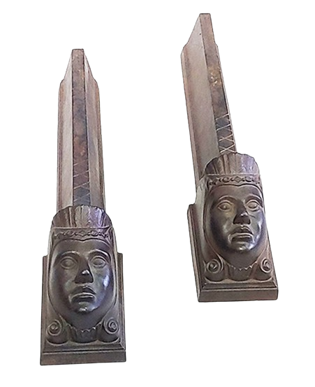 Art Deco Andirons