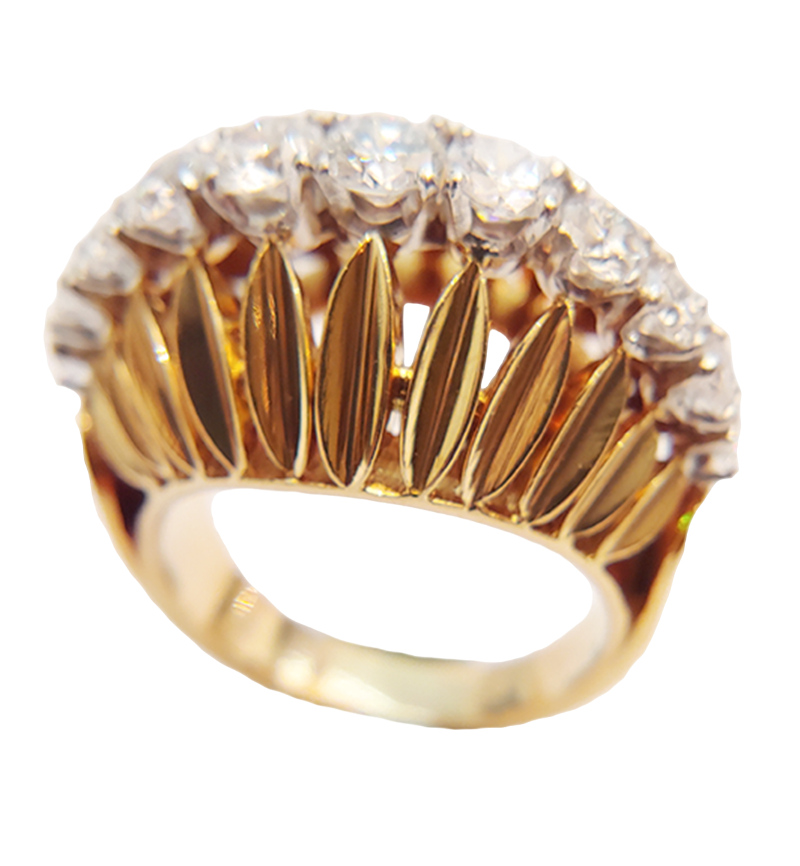 Van Cleef & Arpels Paris 18k Gold and Diamond Ring