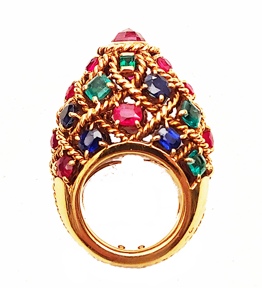 Cartier, Paris Vintage Ring 18k Gold, multi-Stones