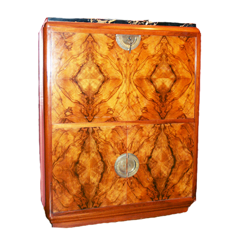 French Art Deco Exotic Wood Secretary Desk