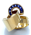 30's gold and sapphire ring