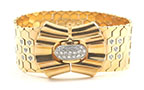 Gold and Diamond Ludo Bracelet with Bow