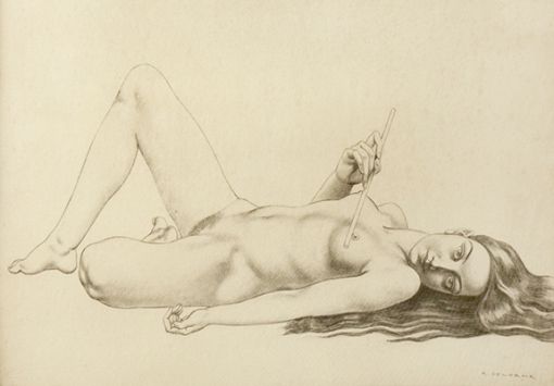 RAPHAEL DELORME NUDE DRAWING