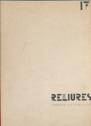 Reliures Rose Adler book binding