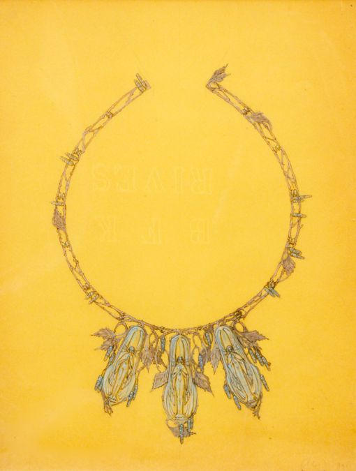 RENE LALIQUE STUDY FOR NECKLACE