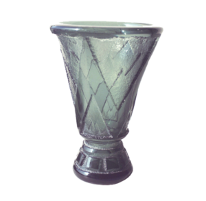 Daum Nancy Art Deco Grey-Blue Vase