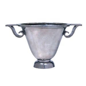 Daurat pewter vase w handles