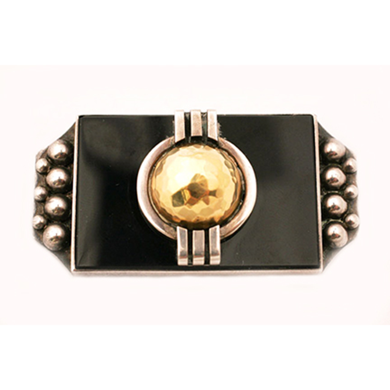 Despres art deco -onyx-and-gold-brooc