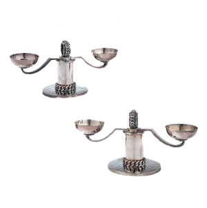 Despres pair of candelabra