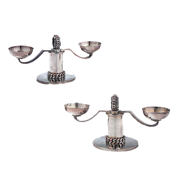 Despres pair of candelabra