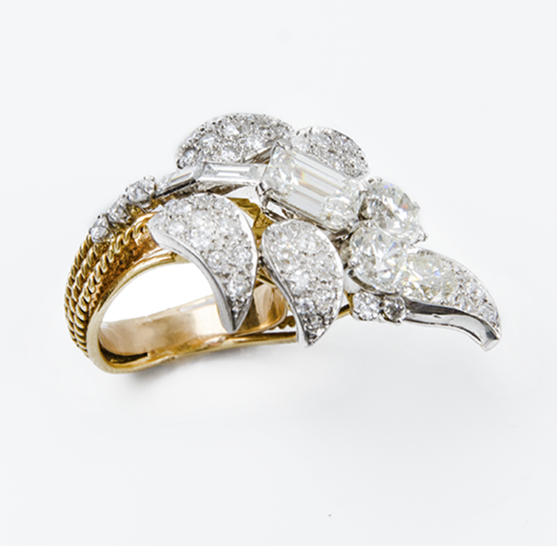 Marchak dia leaf ring